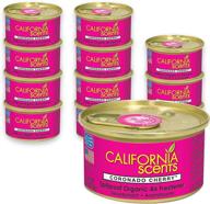 🍒 california scents spillproof can air freshener eco-friendly odor neutralizer for home, car, and more, coronado cherry scent, 1.5 oz, pack of 12 logo