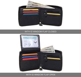 img 2 attached to 💼 Genuine Leather Bifold Wallet: The Ultimate Men's Accessory for Wallets, Card Cases & Money Organizers with Advanced Blocking Technology