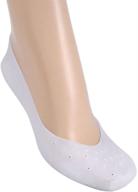 🧦 delaman silicone heel protector: moisturizing silicone socks for preventing dry cracked heels and feet – breathable pedicure solution (beige) logo