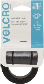 img 1 attached to Black VELCRO Brand 90302 One-Wrap Straps, 4ft x 0.75in