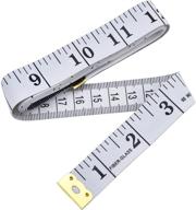 eboot 60-inch/150cm soft tailor tape measure for clothing sewing waist bra head circumference ruler double sided cloth tape (white) logo