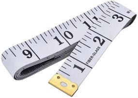 img 1 attached to EBOOT 60-Inch/150cm Soft Tailor Tape Measure for Clothing Sewing Waist Bra Head Circumference Ruler Double Sided Cloth Tape (White)