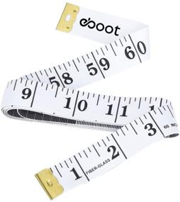 img 3 attached to EBOOT 60-Inch/150cm Soft Tailor Tape Measure for Clothing Sewing Waist Bra Head Circumference Ruler Double Sided Cloth Tape (White)
