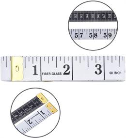 img 2 attached to EBOOT 60-Inch/150cm Soft Tailor Tape Measure for Clothing Sewing Waist Bra Head Circumference Ruler Double Sided Cloth Tape (White)