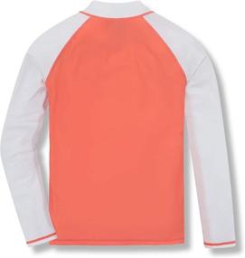 img 3 attached to TSLA Boys' Long Sleeve Zippered Rash Guard with UPF 50+ Sun Protection, Quick-Dry Swim Shirts for UV and Water Resistance