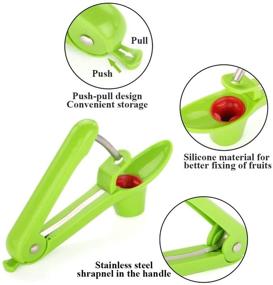 img 1 attached to 🍒 YXGOOD Cherry Olive Pitter Tool - Fruit Corer and Remover (Green)