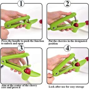 img 2 attached to 🍒 YXGOOD Cherry Olive Pitter Tool - Fruit Corer and Remover (Green)