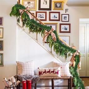 img 1 attached to 🎄 Lvydec 32.8ft Artificial Christmas Garland Decoration with Soft Greenery - Ideal for Indoor/Outdoor Holiday Party Decor