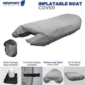 img 2 attached to 🚤 Premium UV Resistant Inflatable Dinghy Boat Cover for 7-13ft Newport Vessels
