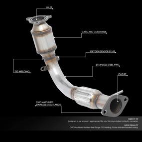 img 3 attached to 🔧 Enhanced Factory-Style Catalytic Converter Flex Exhaust Pipe by DNA Motoring for Optimum Performance