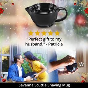 img 1 attached to 🪒 Savanna Shaving Scuttle Mug - Handmade Porcelain Shaving Bowl for Hot, Rich & Creamy Lather - Perfect Gift for a Luxurious Daily Shave at Home