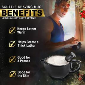 img 3 attached to 🪒 Savanna Shaving Scuttle Mug - Handmade Porcelain Shaving Bowl for Hot, Rich & Creamy Lather - Perfect Gift for a Luxurious Daily Shave at Home