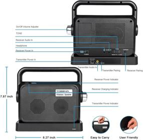 img 3 attached to 🔊 Enhance Your TV Listening Experience with Portable Wireless TV Speakers Hearing Assistance