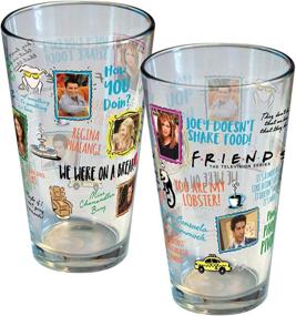 img 2 attached to 👥 Iconic Friends TV Show Quotes Featured on 16oz Pint Glass