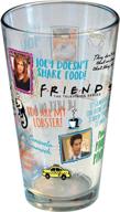 👥 iconic friends tv show quotes featured on 16oz pint glass logo