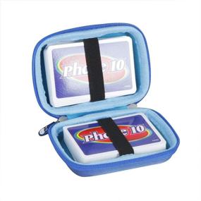 img 4 attached to 🧳 Hermitshell Hard Travel Case for Phase 10 Card Game - Assorted Styles (Cards Not Included)