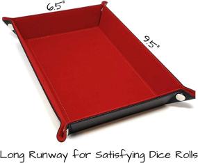 img 1 attached to 🎲 Harbor Loot Brand Red Dice Tray: Ultimate Table Protection and Organized Gameplay - Now in 8.5 x 11.25 Inches Unsnapped and 6.5 x 9.5 Snapped Sizes - Designed by Gamers for Gamers!