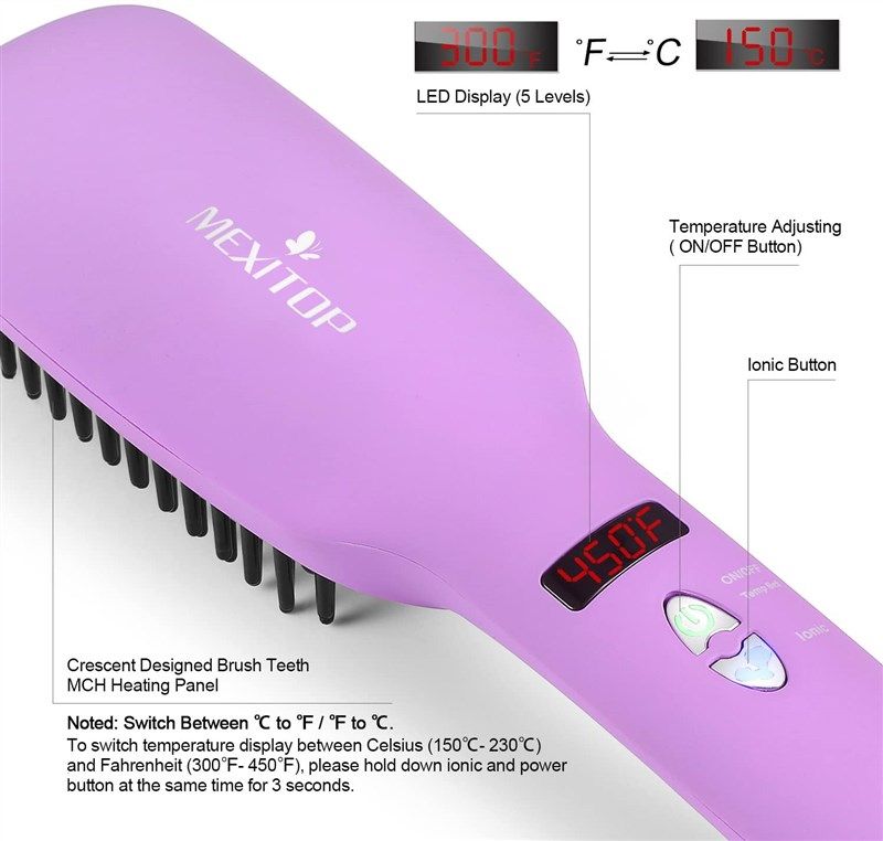 Mexitop ionic hair clearance straightener