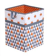 🦊 bacati playful foxs hamper: stylish and functional storage solution in orange/grey logo