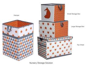 img 3 attached to 🦊 Bacati Playful Foxs Hamper: Stylish and Functional Storage Solution in Orange/Grey