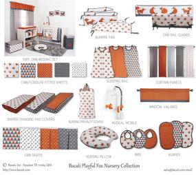 img 2 attached to 🦊 Bacati Playful Foxs Hamper: Stylish and Functional Storage Solution in Orange/Grey