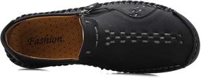 img 2 attached to 👞 Dacomfy Comfortable Men's Loafers with Stitching Lace-Up in Loafers & Slip-Ons