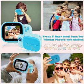img 1 attached to 📸 Enhanced Kids Selfie Video Cam: Instant Print Camera with Zero Ink, Dual Lens, 4 Rolls of Print Paper, 1000mAh Battery – Ideal Toy Gift for Boys and Girls