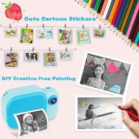 img 2 attached to 📸 Enhanced Kids Selfie Video Cam: Instant Print Camera with Zero Ink, Dual Lens, 4 Rolls of Print Paper, 1000mAh Battery – Ideal Toy Gift for Boys and Girls
