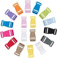 🔒 26pcs 13 colors side quick release plastic buckles: diy colorful clips for luggage, pet collar, and backpack repair logo