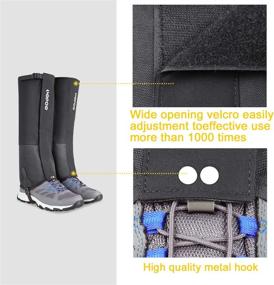 img 1 attached to 🌧️ LOPOO Leg Gaiters Waterproof for Men and Women: Ultimate Protection for Outdoor Activities