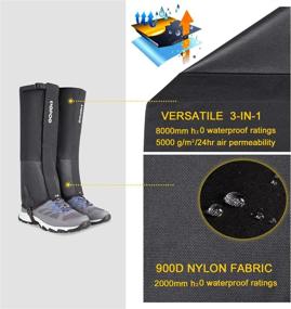 img 3 attached to 🌧️ LOPOO Leg Gaiters Waterproof for Men and Women: Ultimate Protection for Outdoor Activities