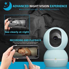 img 2 attached to 🐾 Geeni Smart Home Pet and Baby Monitor: 1080p Wireless WiFi Camera with Motion and Sound Alert (Pastel Blue)
