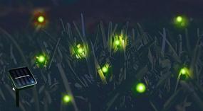 img 3 attached to Capture the Magic: Outdoor Solar Powered Firefly Lights Bugs - 9 Bee String Lights with Flickering Fireflies Bulbs for Garden Patio Lawn, Relive the Charm of Childhood Memories