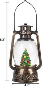 img 3 attached to 🌲 TIJNN Snow Globe Lights: Enchanting Water Sparkling Christmas Tree Scene with Bronzed Exterior - Battery and USB Powered Home Decorative Lights Perfect for Birthdays!