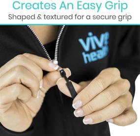 img 1 attached to 🔗 Vive Zipper Pulls (10 Pack) - Easy Grip Replacement Fix for Clothes, Shoes, Purse, Handbag, Luggage, Jacket, Backpack, Boot - Universal Plastic Repair Tabs Dexterity Aid