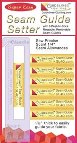 img 1 attached to 🧵 Streamline Your Quilting with Guidelines4quilting Super Easy Seam Guide Setter: 4.75"X1.25"X.125