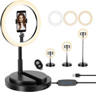 💡 outad 12" ring light with stand: foldable led selfie ring light for live stream, makeup videos – 3 colors, 10 brightness levels, usb power – includes phone holder and remote shutter logo