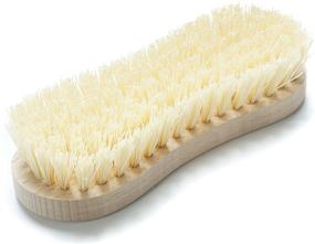 img 1 attached to 🥜 Konex Nylon Fiber Economy Utility Cleaning Brush with Wood Handle - Heavy Duty Scrub Brush (Peanut Shaped)