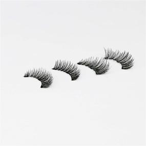 img 1 attached to 👁️ Enhance Your Look with Premium Magnetic Eyelashes Set - 8 PCs, 2 Styles, 3D Reusable & Ultra Thin Magnets