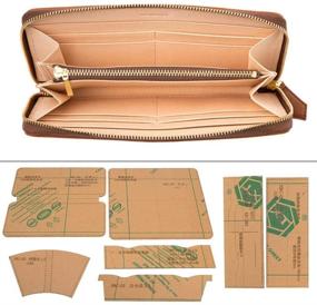 img 4 attached to 👜 Clear Acrylic Template Set for Zipper Wallet Handbag Making Stencil – Leather Craft Tool