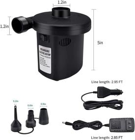 img 3 attached to Rechargeable Electric Air Pump: Portable & Efficient Inflation/Deflation for Air Beds, Pools, Mattresses, and Camping