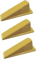 🚪 shepherd hardware 3763 jumbo rubber door wedge set - heavy duty yellow (pack of 3) логотип