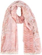 floral lightweight women's scarf: long shawl wraps and head scarfs for enhanced style and comfort logo