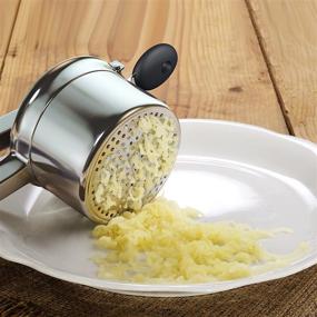 img 2 attached to 🥔 Stainless Steel Potato Ricer with 3 Interchangeable Fineness Discs - Kitchen Tool for Mashed Potatoes, Cauliflower Rice, Gnocchi, and Spaetzle - Black