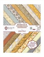 📸 paperhues wedding scrapbook paper 8.5x11" pad, 36 sheets. celebration pack: perfect for capturing cherished moments! logo