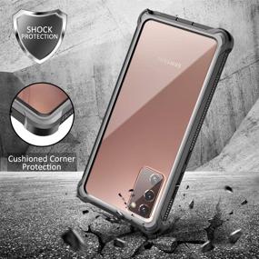 img 1 attached to 📱 Dexnor Galaxy Note 20 Case Clear - Heavy Duty Black Rugged Protective Cover without Screen Protector for Samsung Note 20 6.7 inch