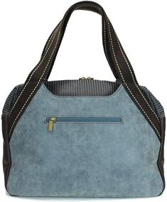 img 3 attached to Handbag Bowling BUTTERFLY Indigo Pleather Women's Handbags & Wallets