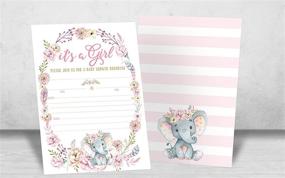 img 1 attached to Pink Elephant Baby Shower Invitation Set: Includes 20 Fill-in Invitations and Envelopes for a Jungle-inspired Baby Girl Shower or Sprinkle Celebration