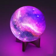 moon lamp: 3d print led galaxy moon light (5.9 inch), dimmable with stand, remote touch tap control, usb rechargeable - perfect kids night light for birthdays, christmas gifts, and romantic surprises логотип