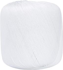 img 1 attached to Нитки для вязания крючком Coats Crochet Fashion в белом цвете - оптимальны для вязания крючком